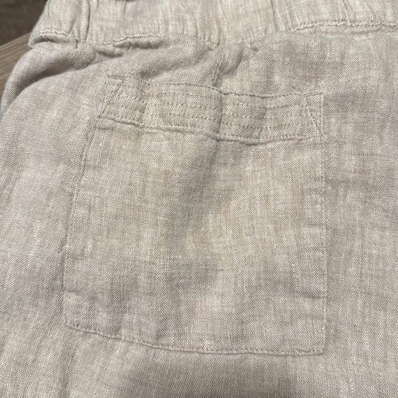 J. Jill linen capri pants 3X plus size  Beige‎ tan 100% Linen Pants lightweight - Picture 7 of 13
